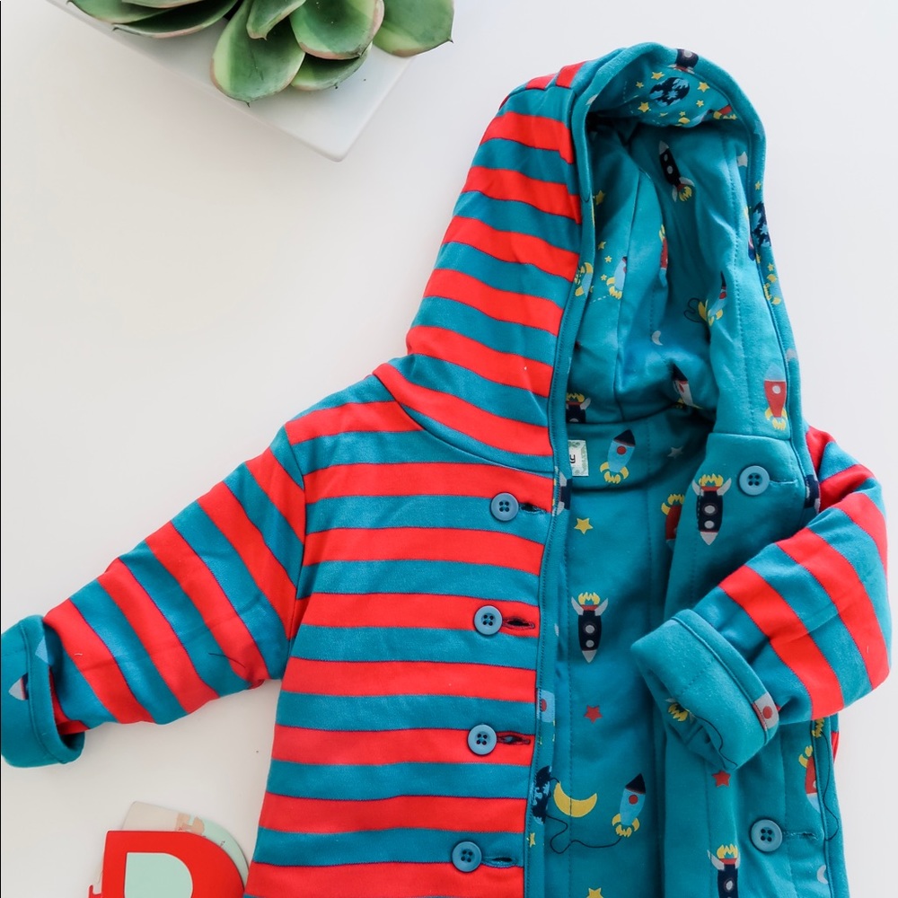 Piccalilly Organic Cotton Reversible SweaterJacket